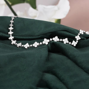 Rocks Diamond Floral Necklace