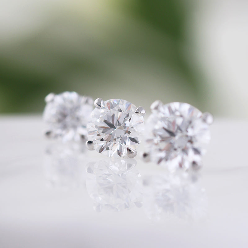 Diamond Solitaire Stud Earrings 0.50ct