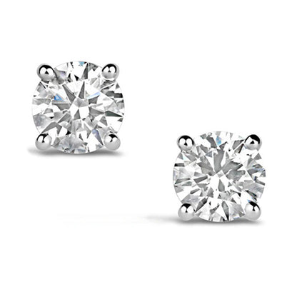 Diamond Solitaire Stud Earrings 0.50ct