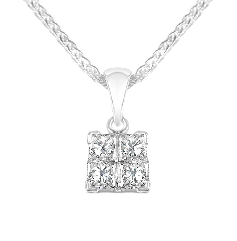 Princess Cut Diamond Pendant