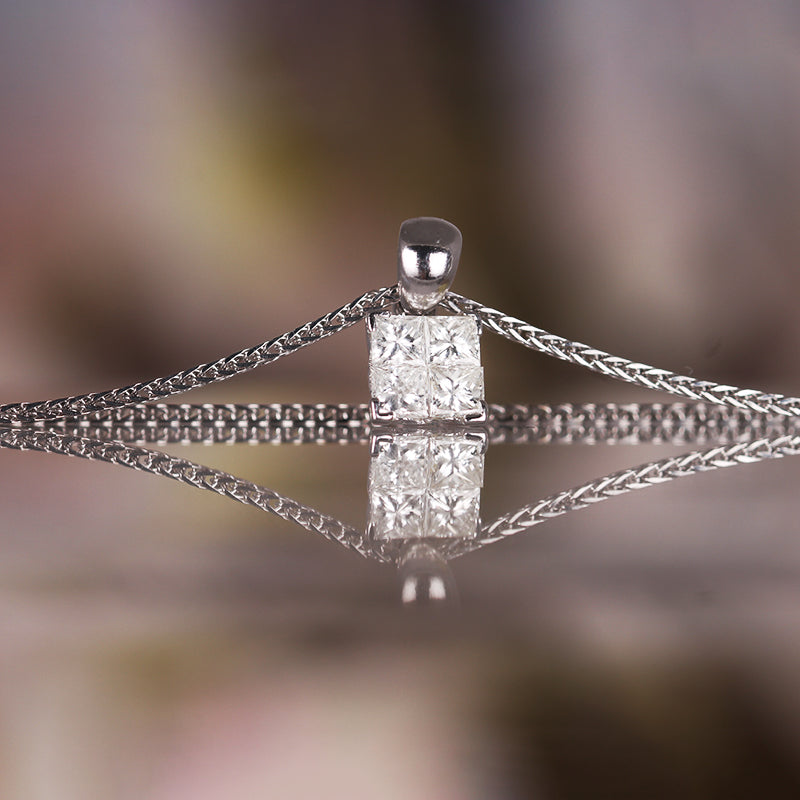 Princess Cut Diamond Pendant