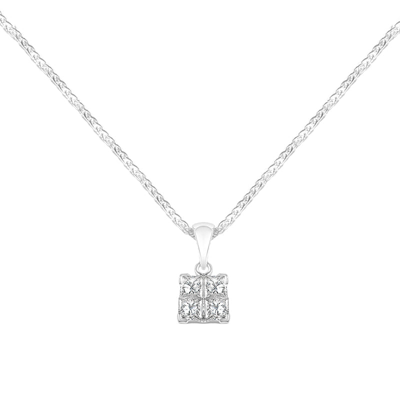 Princess Cut Diamond Pendant