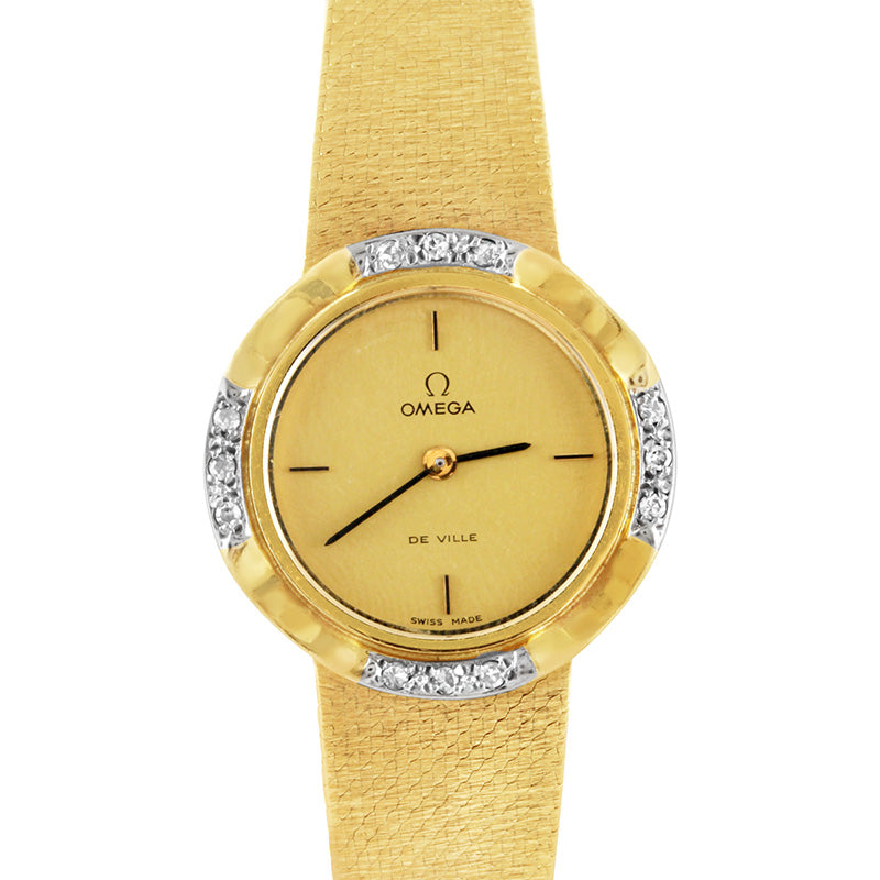 Vintage Diamond Omega De Ville Watch Pre-owned 26mm – Rocks