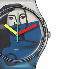 Load image into Gallery viewer, Swatch Leger&#39;s Two Women Holding Flowers Watch - SUOZ363C - 41mm