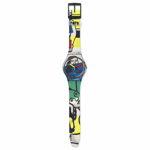 Swatch Leger's Two Women Holding Flowers Watch - SUOZ363C - 41mm