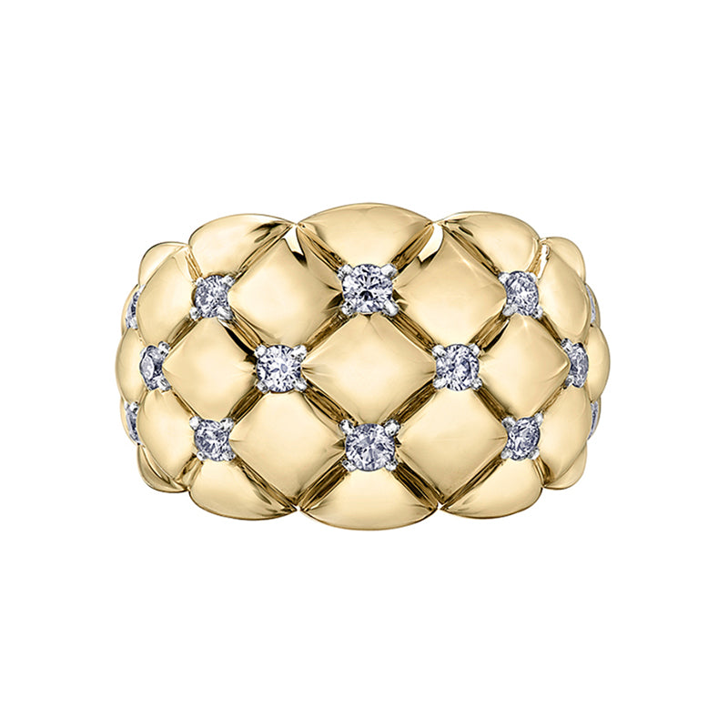 Diamond Quilted Ring