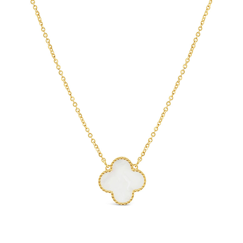 Mother of Pearl Quatrefoil Necklace