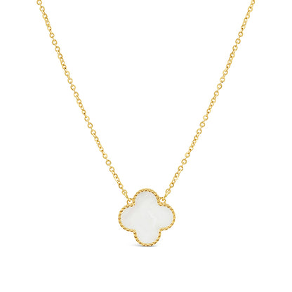 Mother of Pearl Quatrefoil Necklace