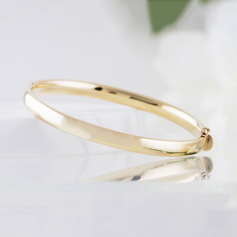 Plain Oval Hinged Bangle 6mm