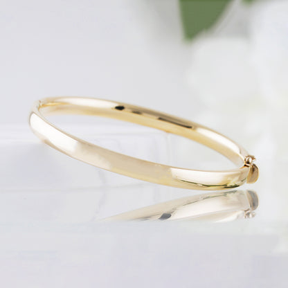 Plain Oval Hinged Bangle 4mm