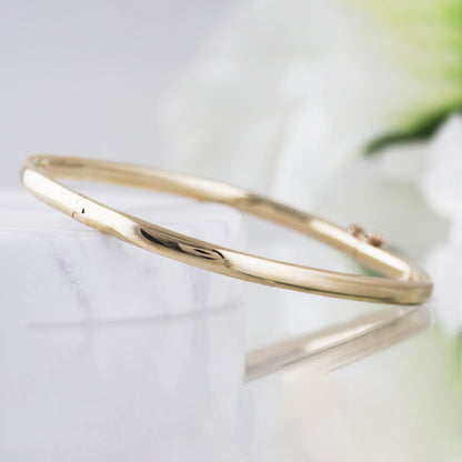 Plain Square Hinged Bangle 4mm