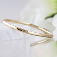 Load image into Gallery viewer, Square Hinged Gold Bangle