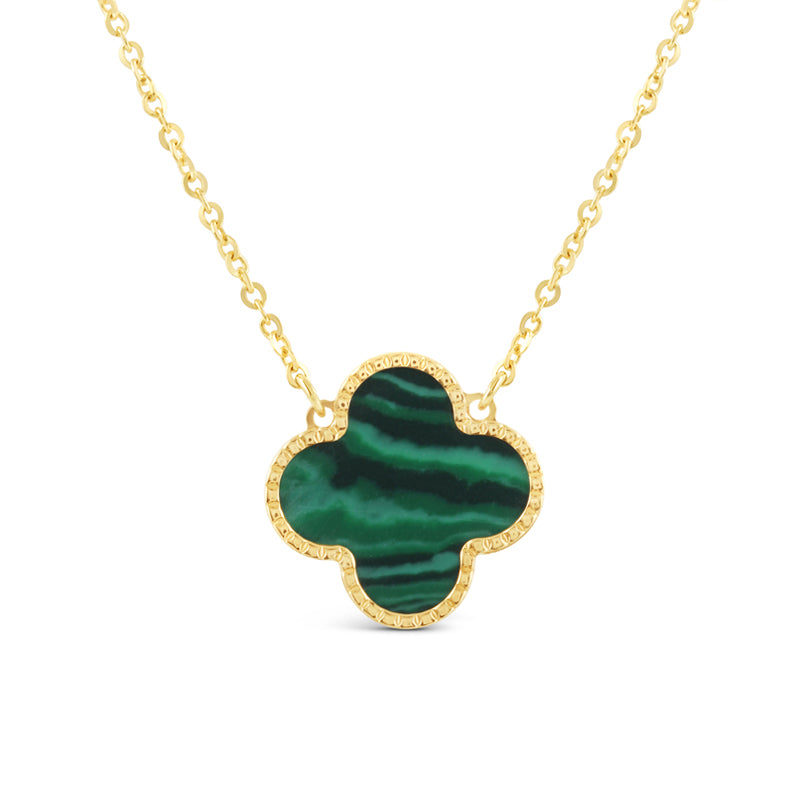 Malachite Quatrefoil Necklace