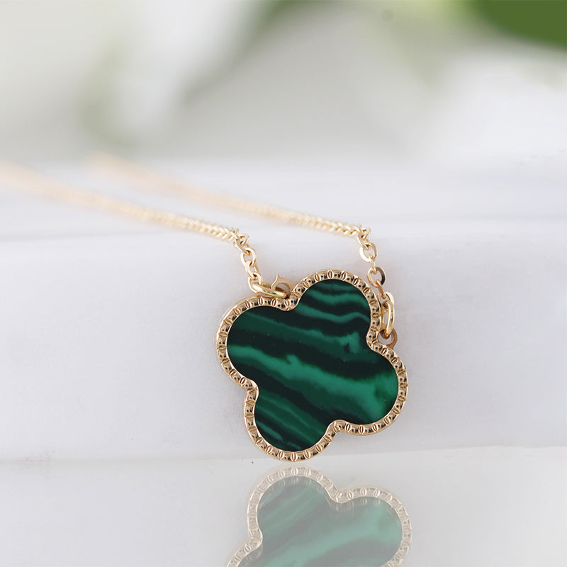 Malachite Quatrefoil Necklace