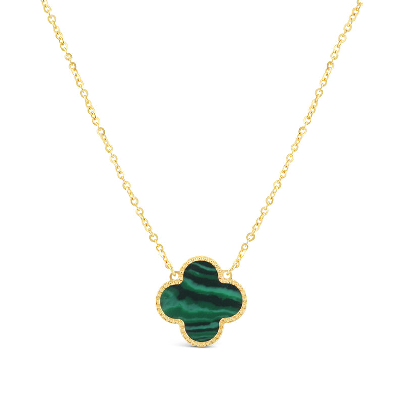 Malachite Quatrefoil Necklace