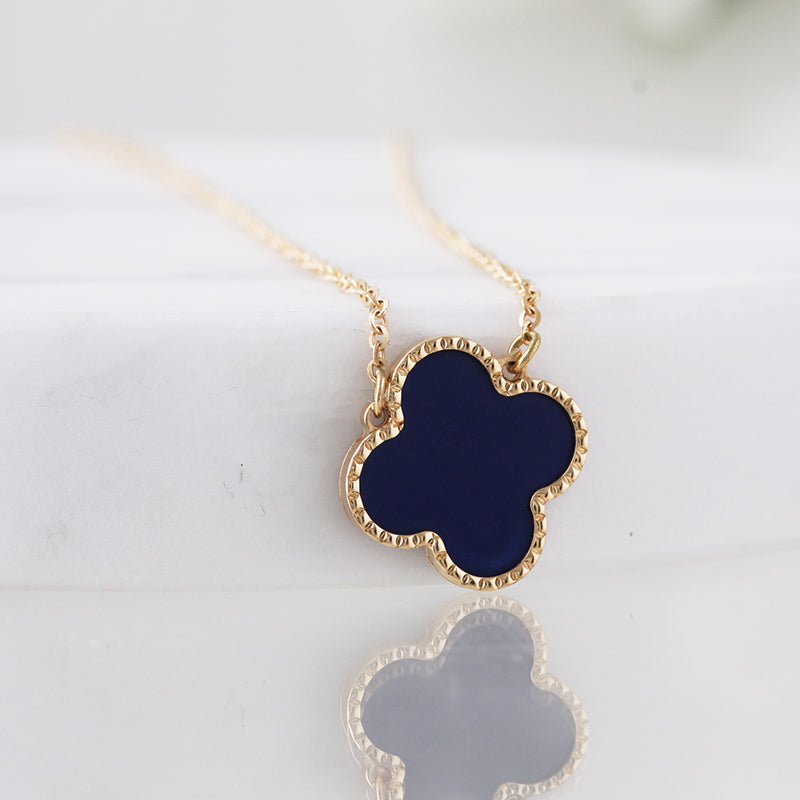 Lapis Quatrefoil Necklace