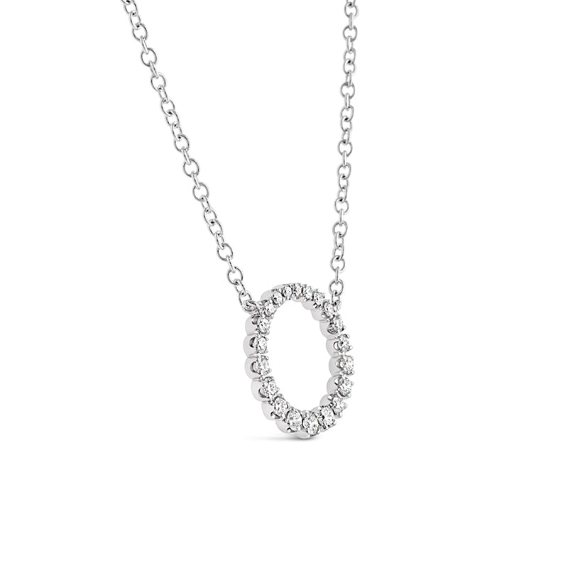 Graduated Diamond Circle Necklace