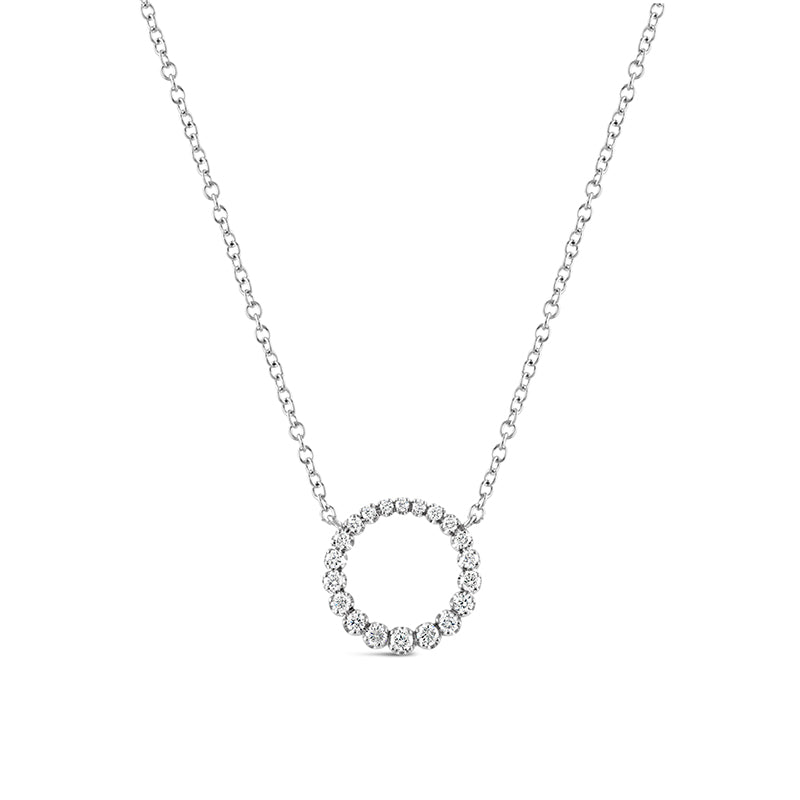 Graduated Diamond Circle Necklace