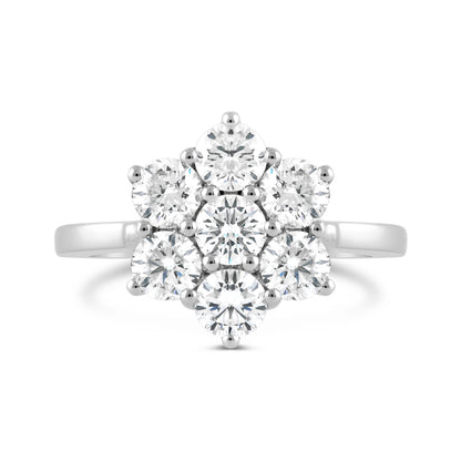 Flower Cluster Diamond Ring