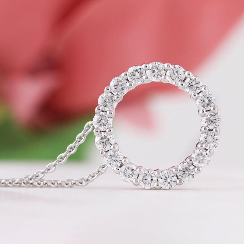 Diamond Circle Pendant 0.78ct