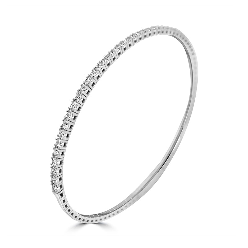 White Gold Diamond Bangle