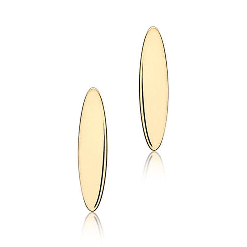 Oval Drop Stud Earrings