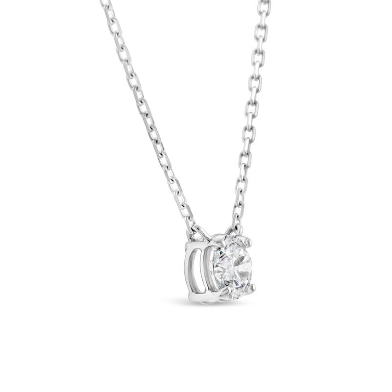 Round Diamond Solitaire Necklace 0.85ct