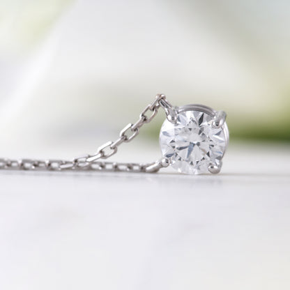 Round Diamond Solitaire Necklace 0.85ct