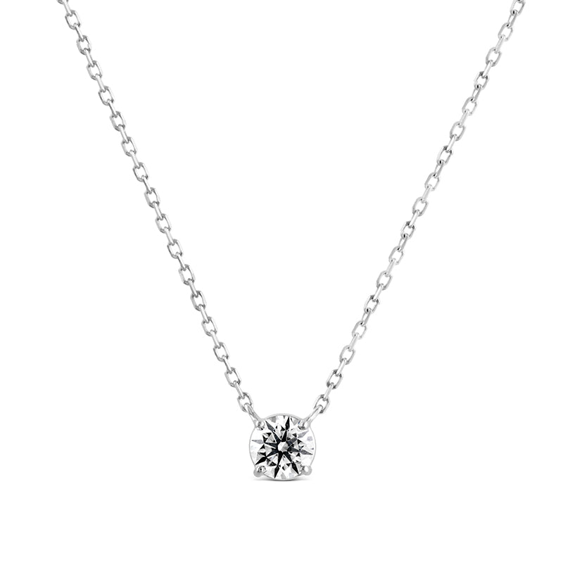 Round Diamond Solitaire Necklace 0.85ct