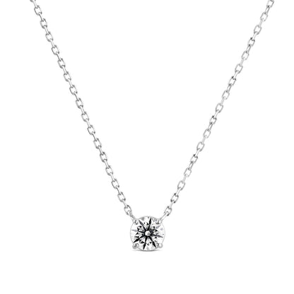 Round Diamond Solitaire Necklace 0.85ct