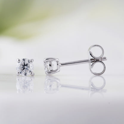 Diamond Solitaire Stud Earrings 0.41ct