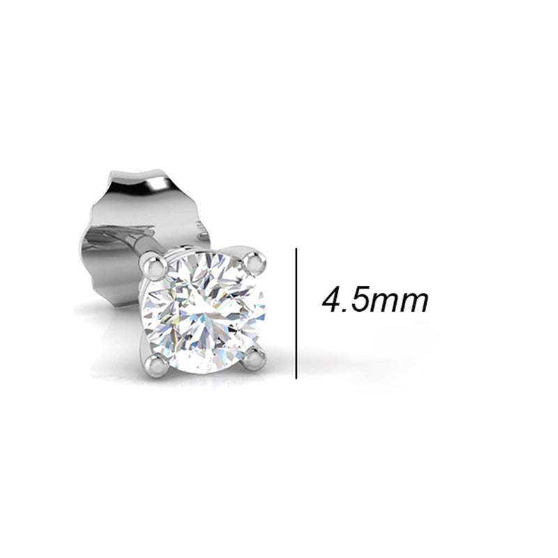 Diamond Solitaire Stud Earrings 0.41ct