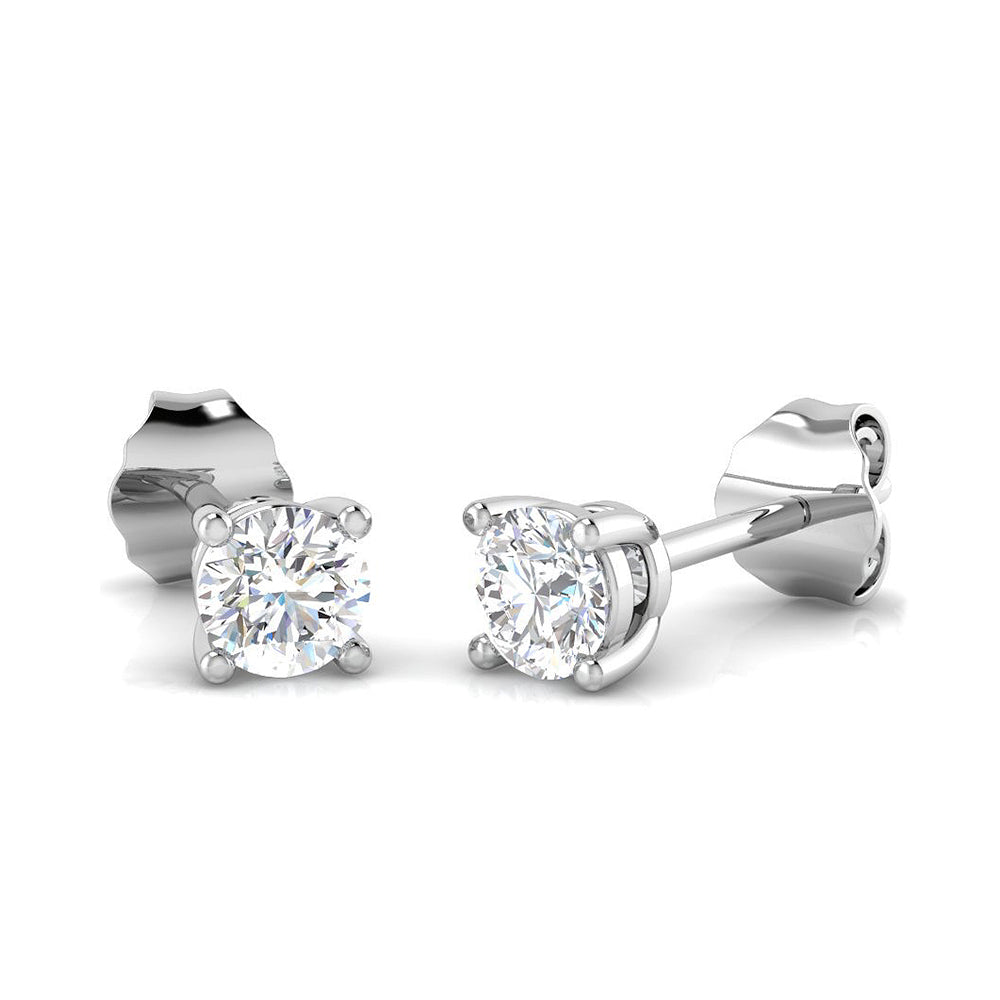 Diamond Solitaire Stud Earrings 0.41ct