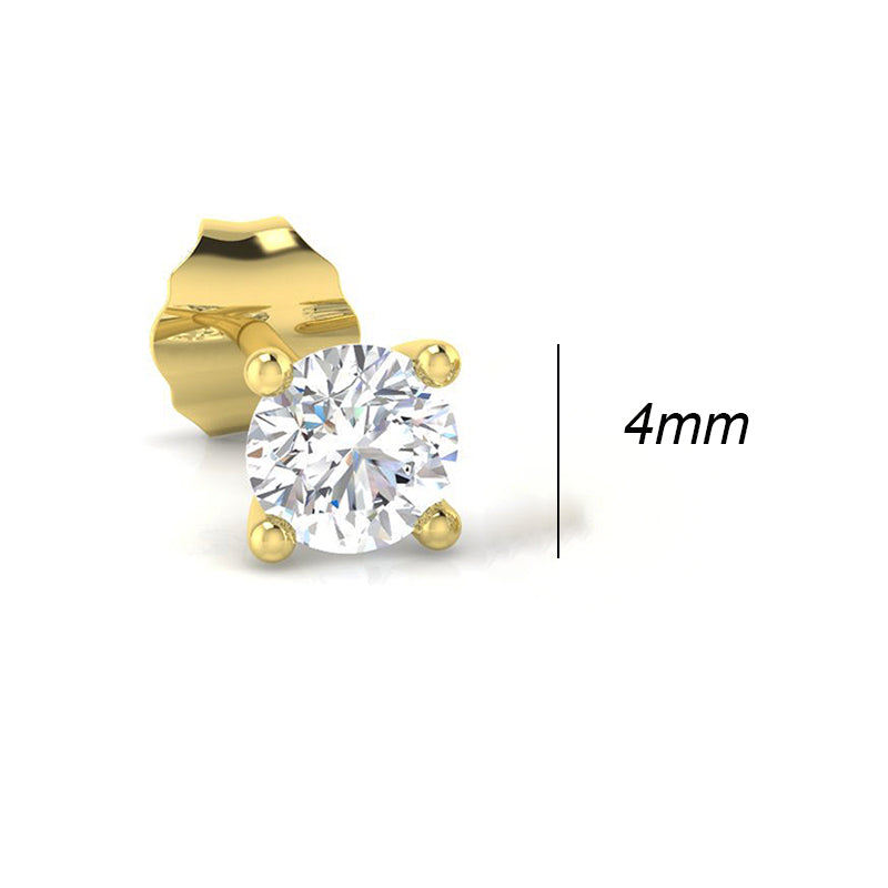 Diamond Solitaire Stud Earrings 0.48ct