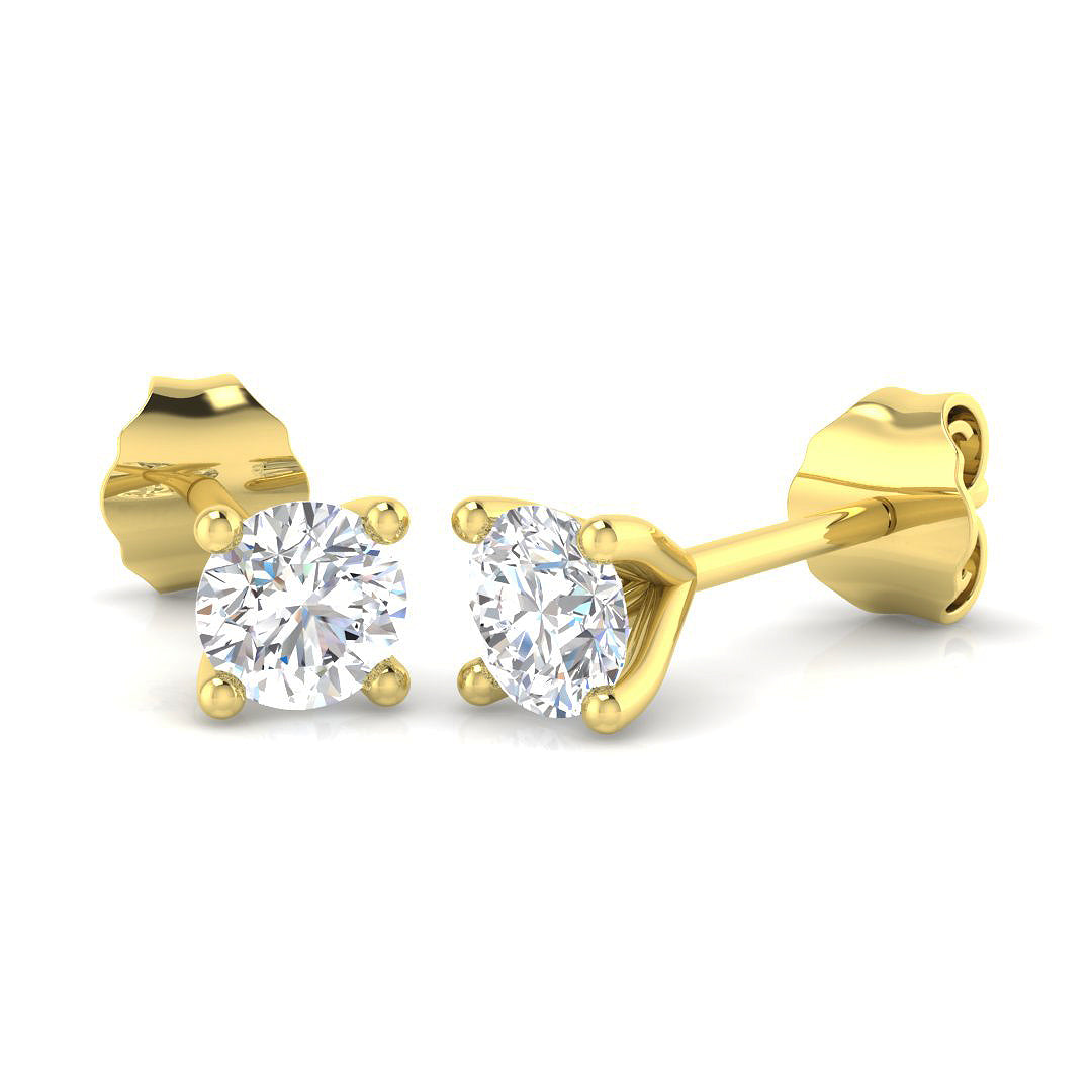 Diamond Solitaire Stud Earrings 0.48ct