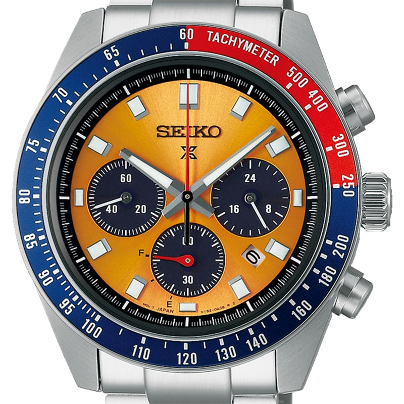 Seiko chronograph orange online