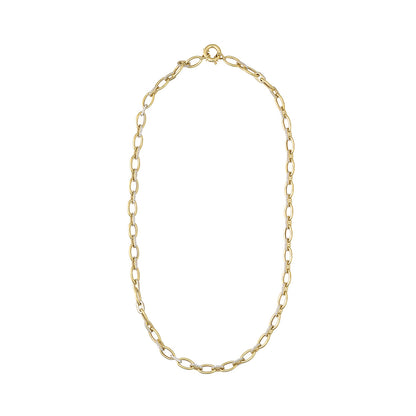 White Stone Chain Link Necklace