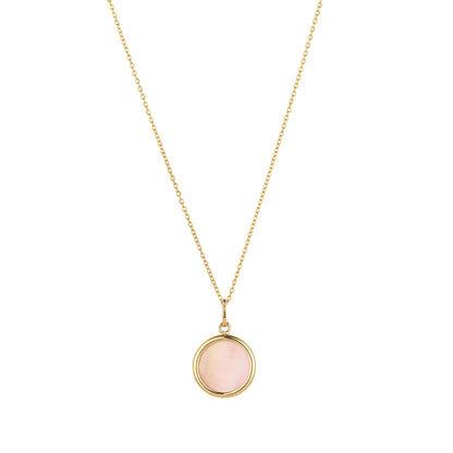 Pink Pearl Disc Pendant