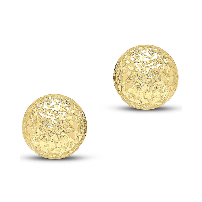 Diamond Cut Domed Clip On Earrings