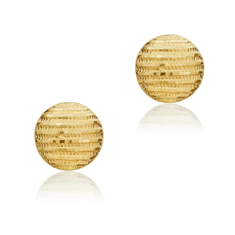 Lined Domed Stud Earrings