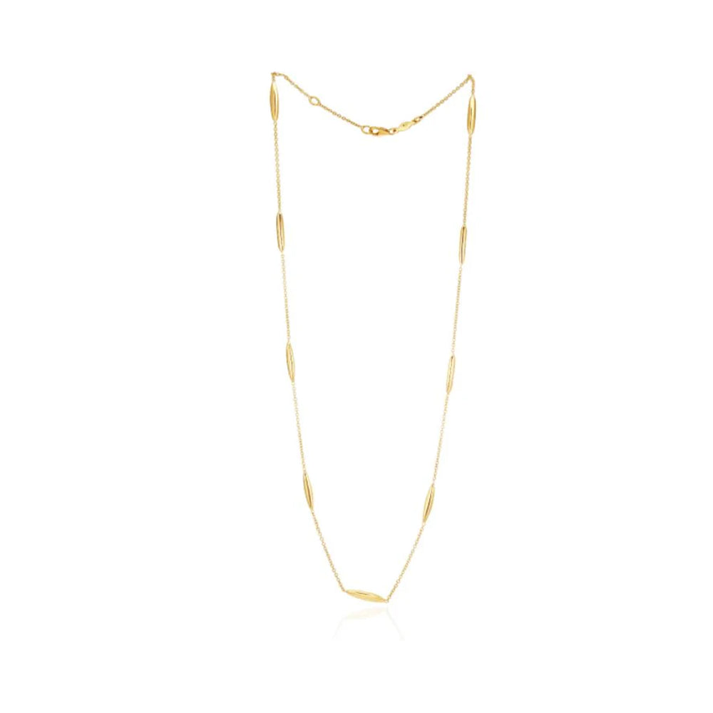 Marquise Shaped Station Necklace