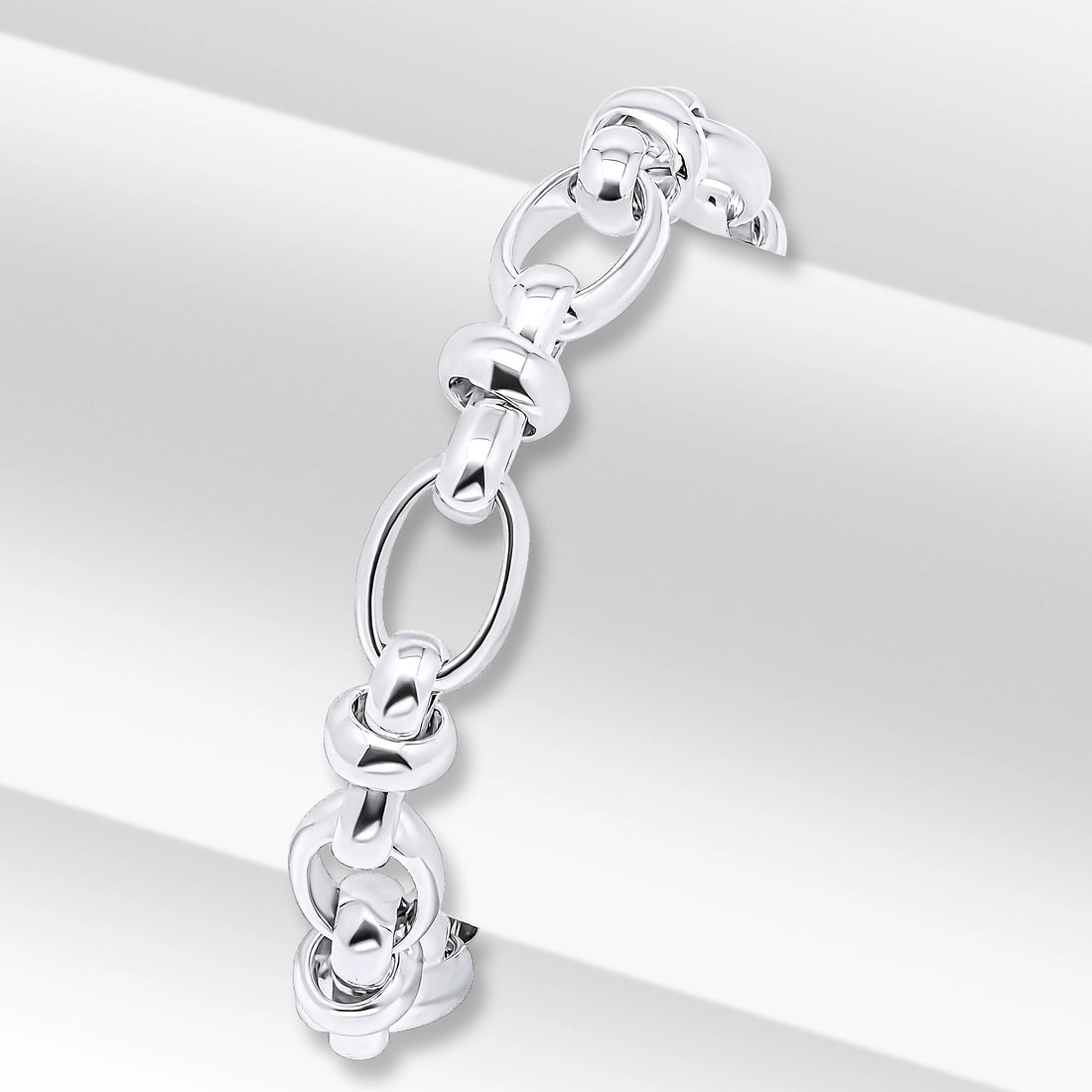 Oval Pinched Link Bracelet 10.7mm