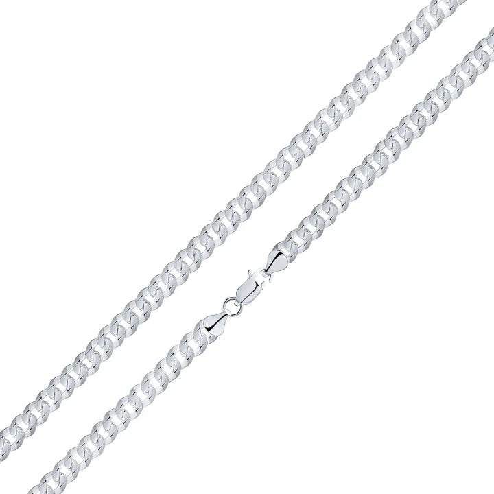 Flat Curb Chain Necklace 6.5mm