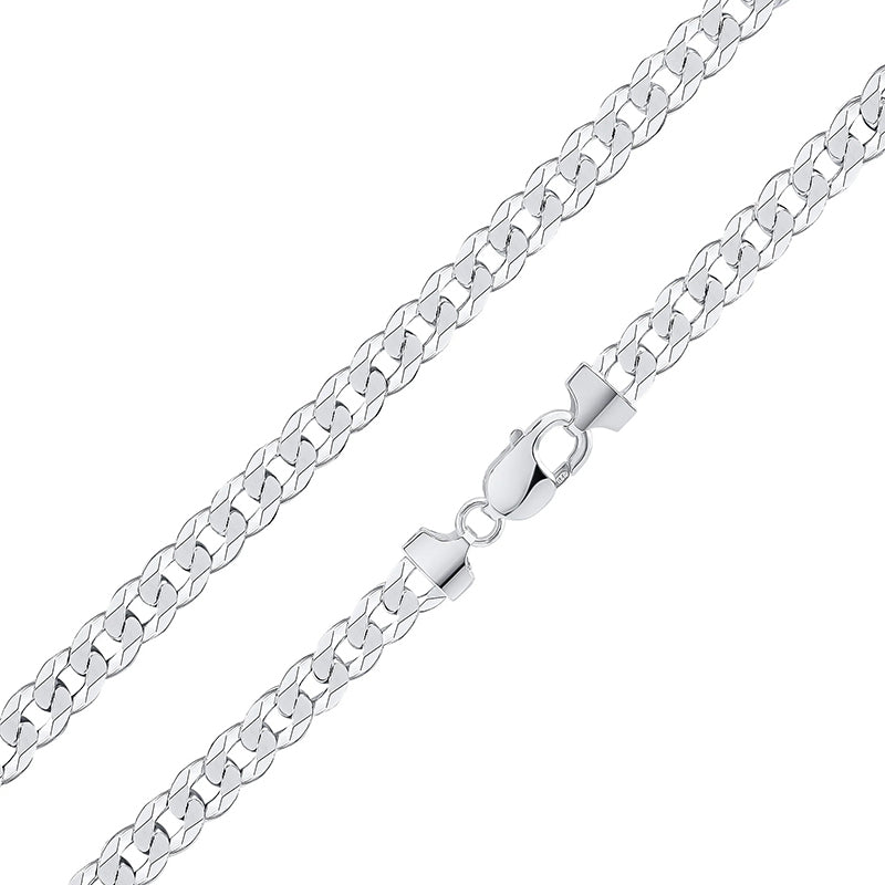 Flat Curb Chain Necklace 7.5mm