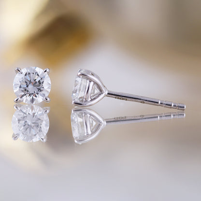 Diamond Solitaire Stud Earrings 0.20ct