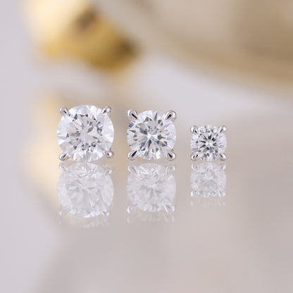 Diamond Solitaire Stud Earrings 0.30ct