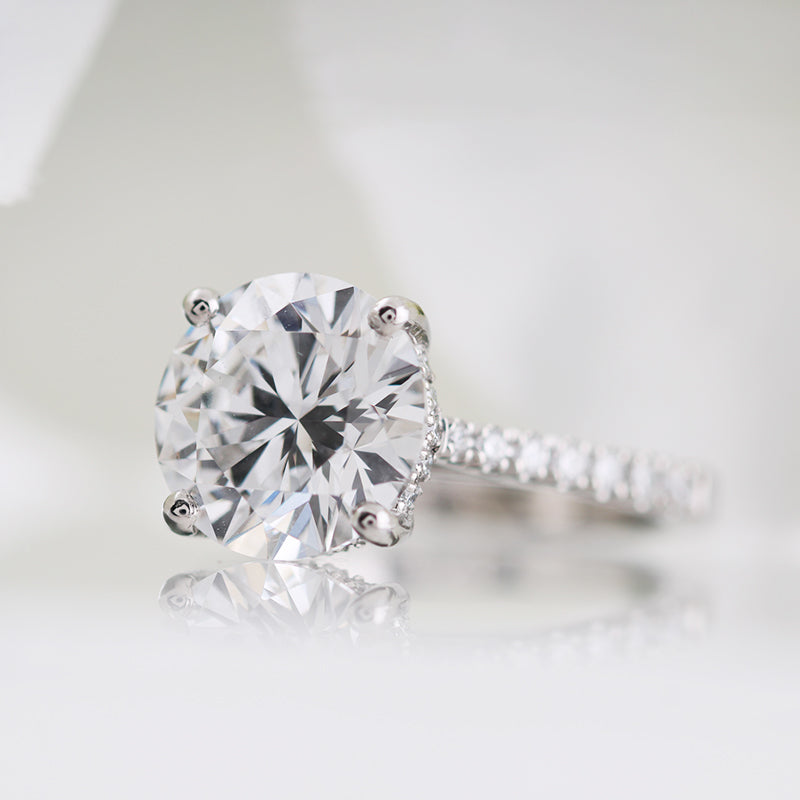 Round Brilliant Solitaire Engagement Ring 3.69ct