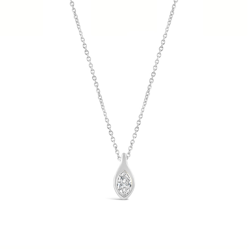 Marquise Cut Teardrop Diamond Pendant 0.23ct