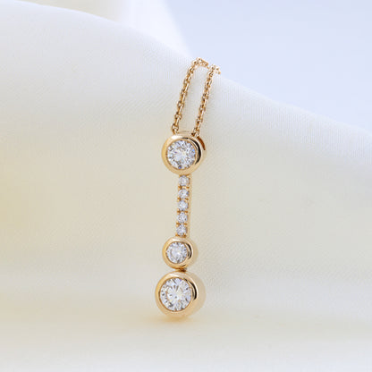 Bezel Set Drop Diamond Pendant 0.48ct