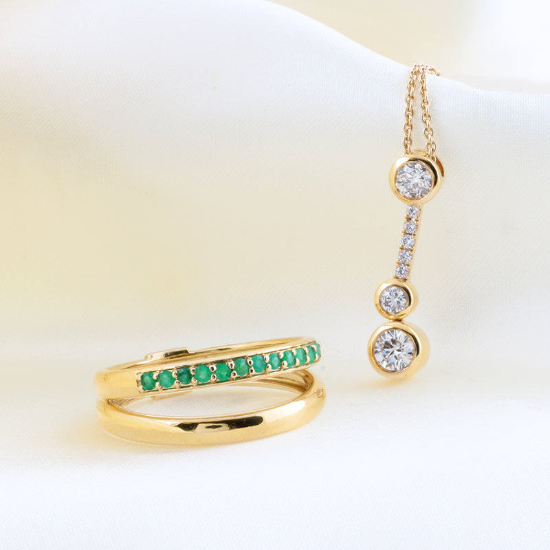 Bezel Set Drop Diamond Pendant 0.48ct